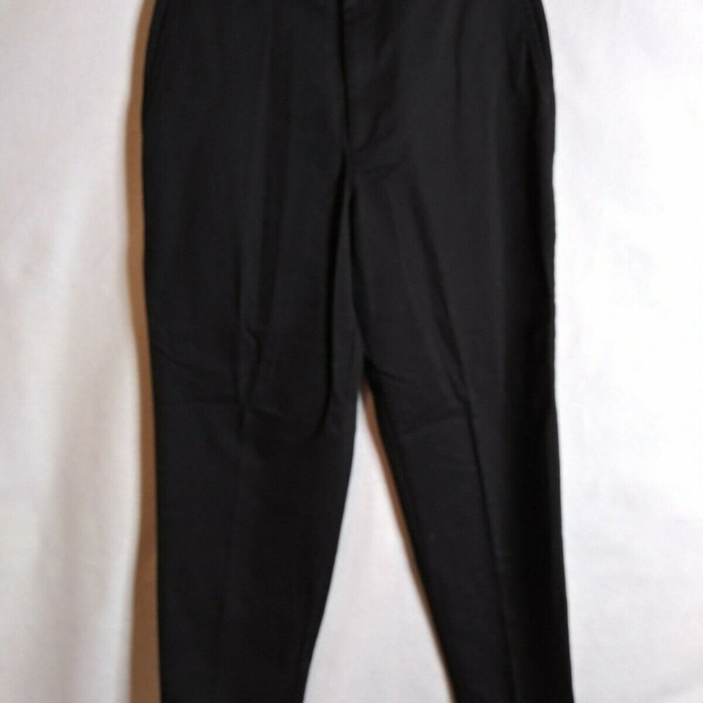 Flat Front Khakis Size 10 Petite Black
